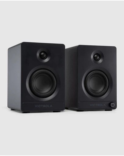 Victrola - Victrola Tempo Bookshelf Speakers - Black