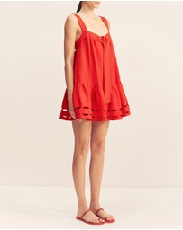 Shona Joy - Birdie Scallop Tiered Mini Dress