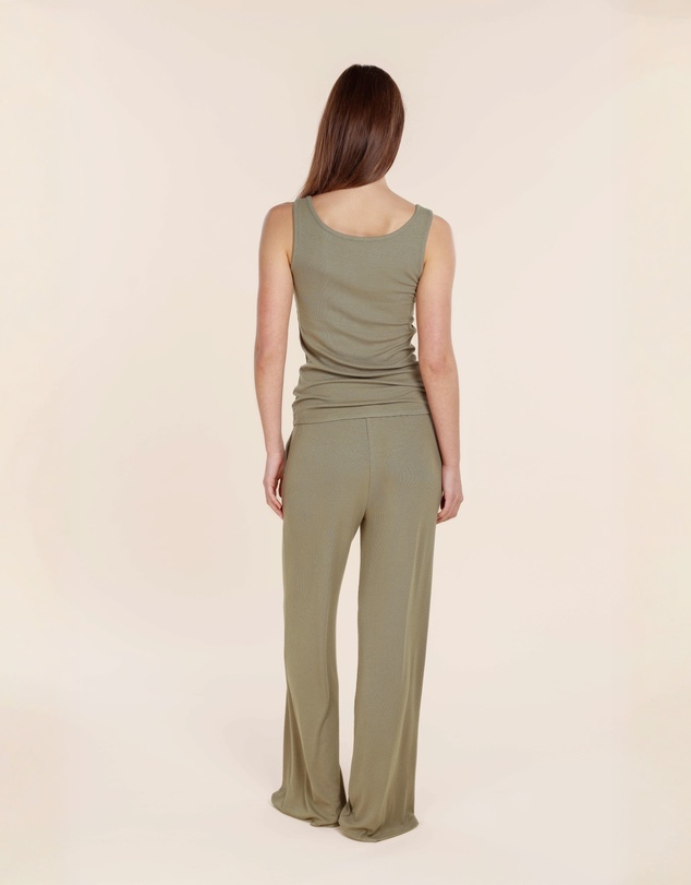 Gingerlilly - Liberty Ribbed Singlet Henley Top