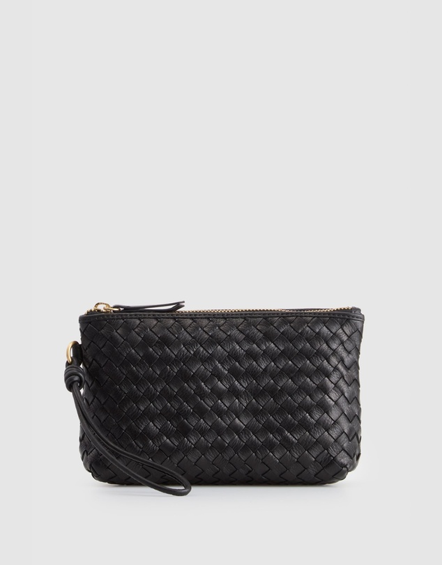 Evity - Ines Leather Weave Pouch