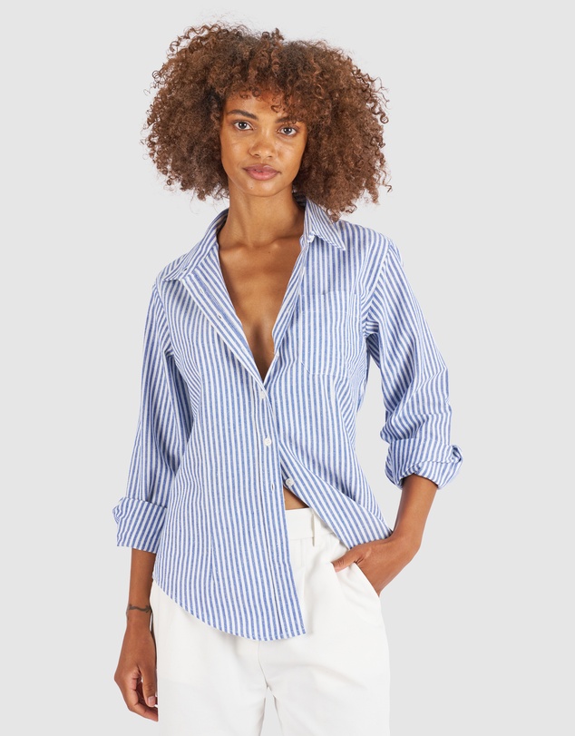 CAMIXA - Rina Striped Linen Shirt