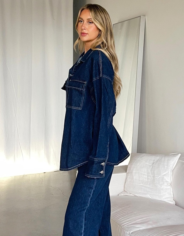 Dazie - London Fever Denim Shacket