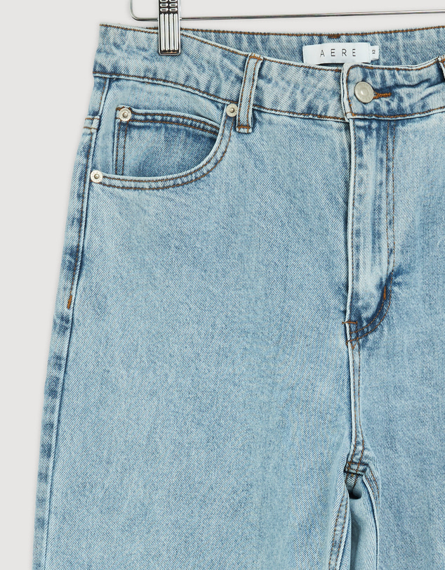 Revibe - Repaired AERE High Rise Stretch Straight Jeans - AU 12