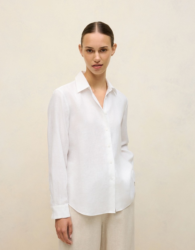 Trenery - Linen Classic Shirt in White