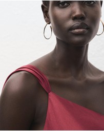 M.N.G - Asymmetrical Satin Dress