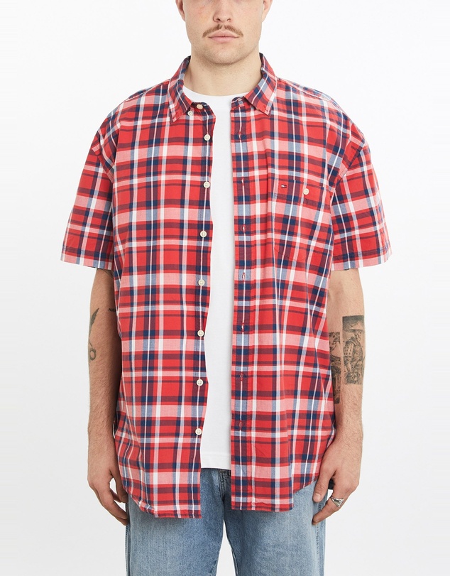 Vintage by The Real Deal - Pre Loved - Vintage Tommy Hilfiger Short Sleeve Button Up Shirt