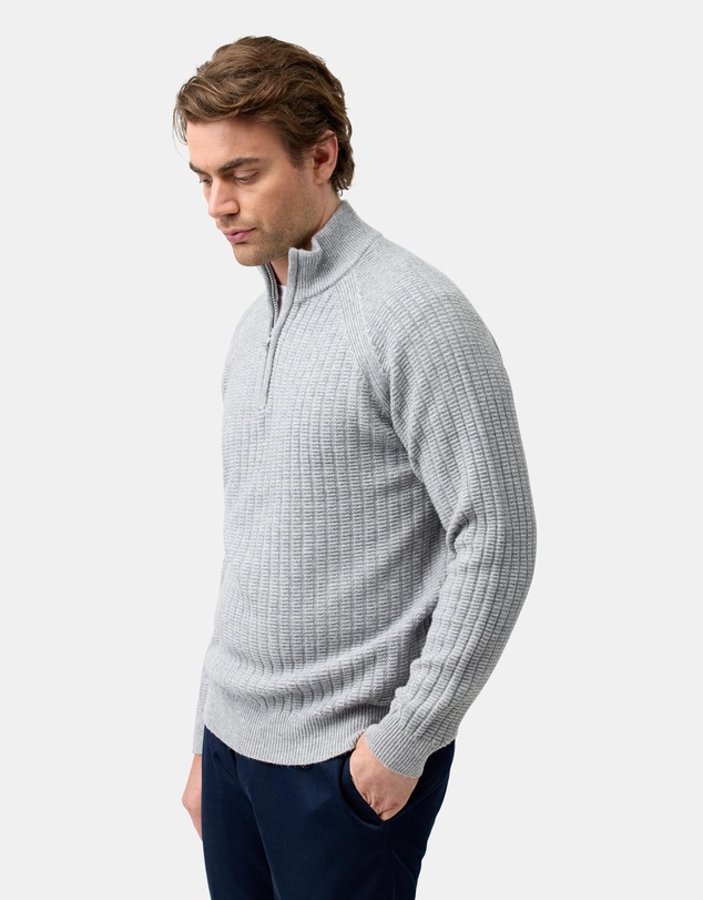 Brooksfield - Half Zipped Knit