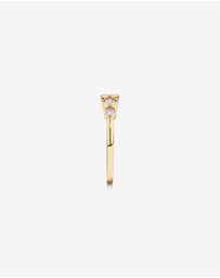 Michael Hill - 0.46 Carat TW Round Brilliant Graduated Diamond Bezel Set Ring in 10kt Yellow Gold