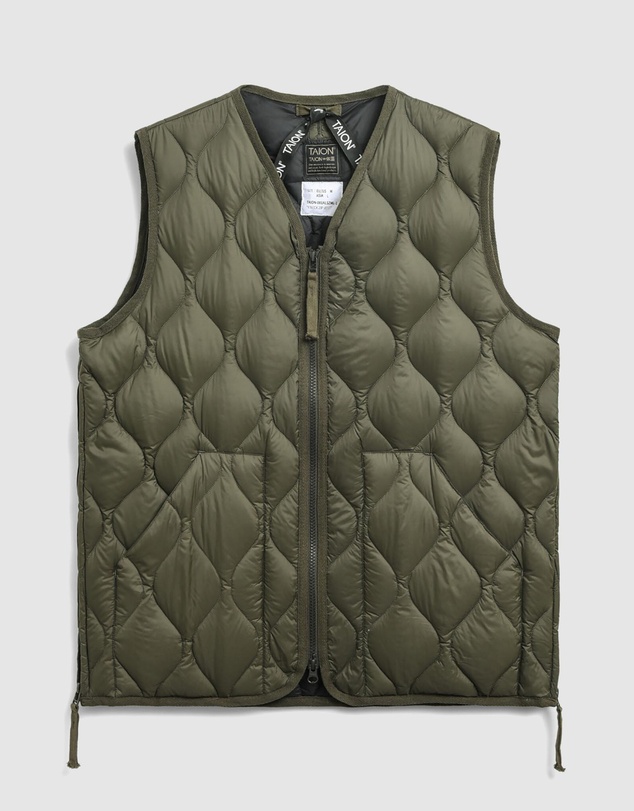 TAION - Military V-Neck W-Zip Down Soft Shell Vest