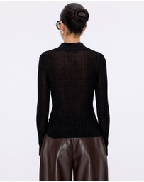 Minima Esenciales - Marigold Rib Knit Polo