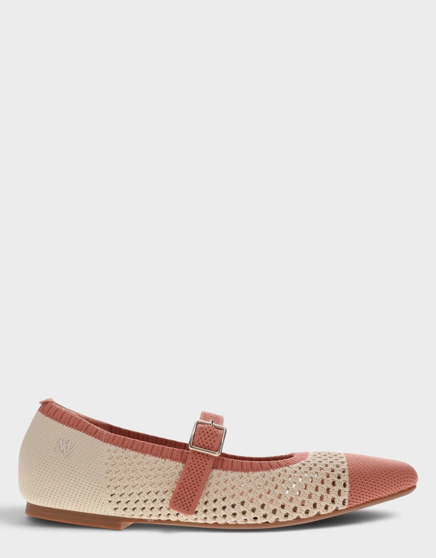 Mia Vita - Violet Open Knit Flat - Terracotta