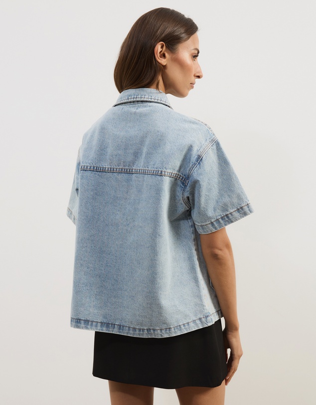 Atmos&Here - Orien Short Sleeve Denim Jacket
