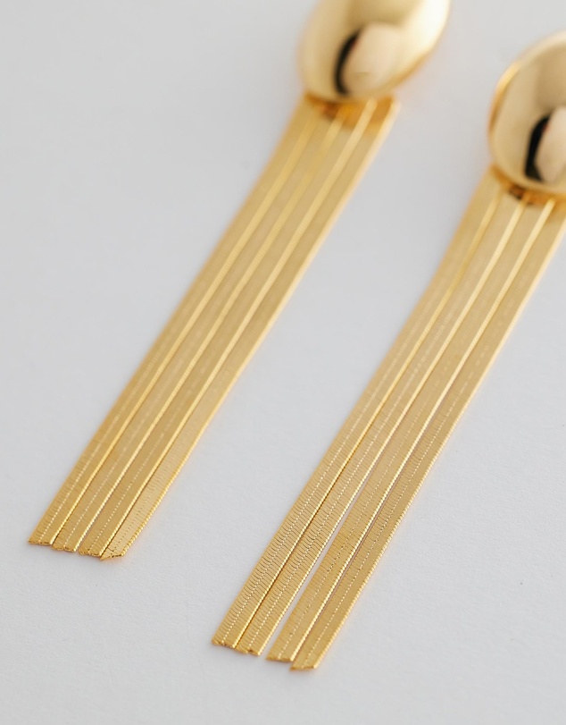 Mossée - Solana Gold Plated Long Earrings