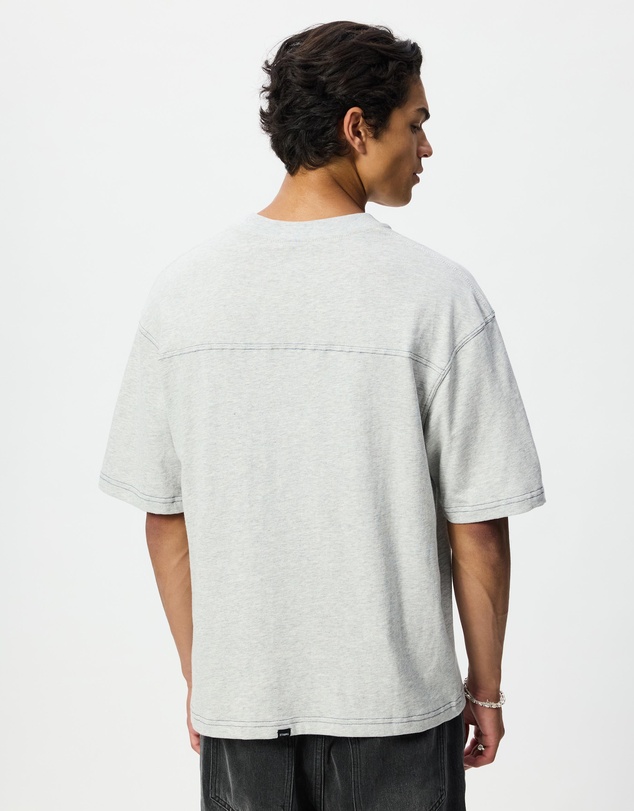 Thrills - Double Down Box Fit Oversized Cropped Contrast Stitch Tee
