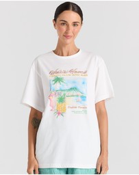 Poolside Paradiso - Waikiki Tee - White