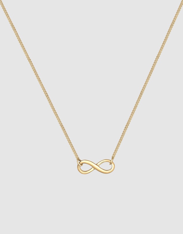 Elli Jewelry - Necklace Infinity Symbol in 925 Sterling Silver Gold Plated
