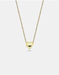 Zoe Olivia - 9K Gold Puff Heart Necklace