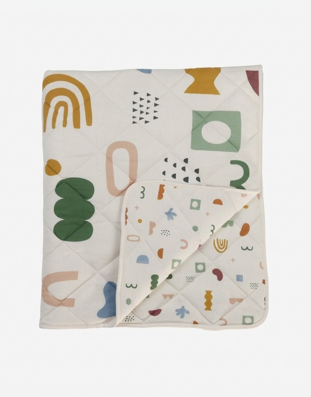 Living Textiles - Reversible Quilted Cot Comforter - Geo Mod