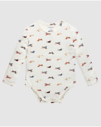 Kynd Baby - Comfy Bodysuit Long Sleeve in Dachshund