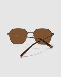 Hawkers Co - HAWKERS - Polarized Gun Metal Olive RISE Sunglasses for Men and Women UV400