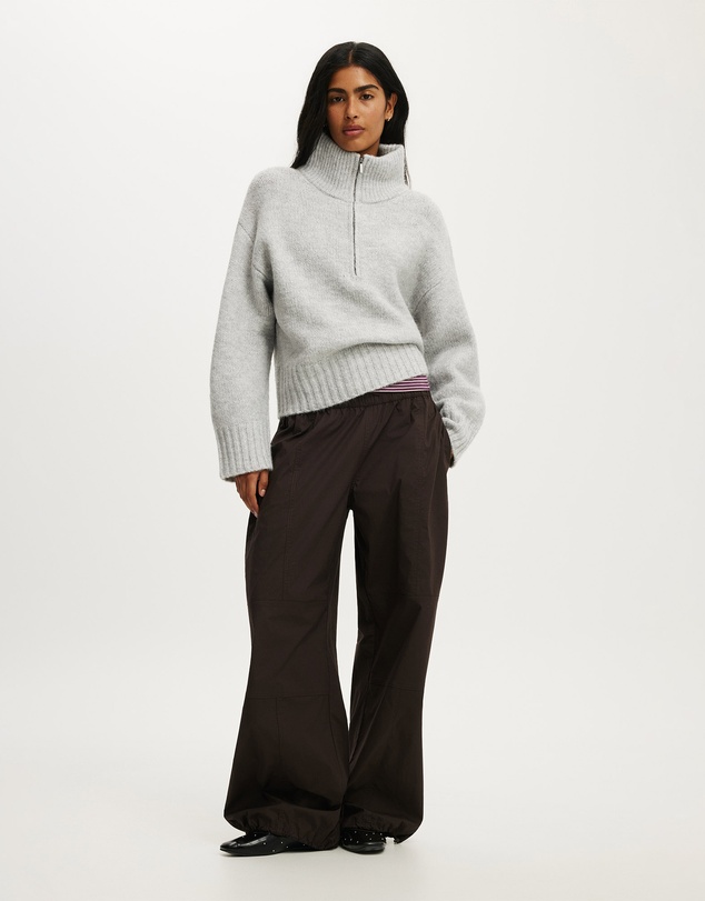 Cotton On - Luxe Funnel Zip Pullover