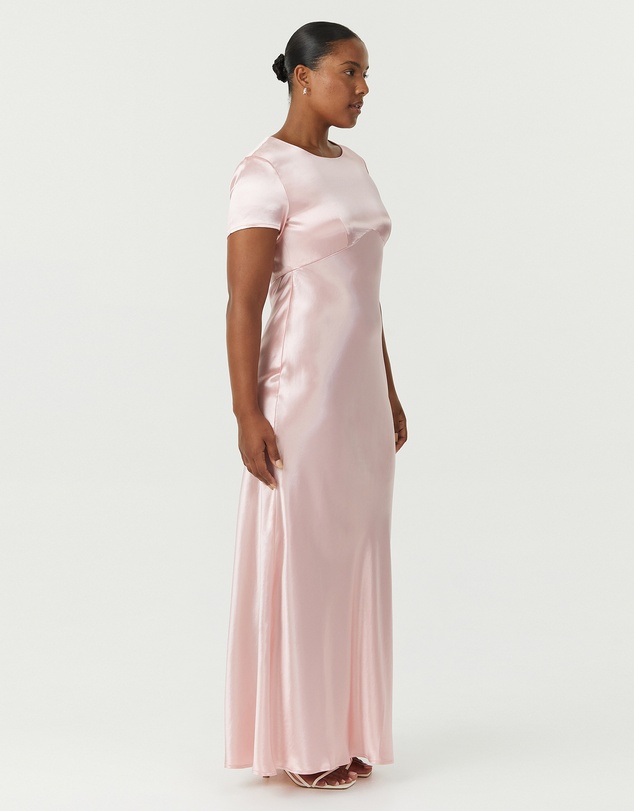 Third Form - Satin Bias Maxi Tee Dress