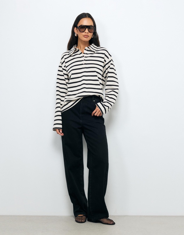 AERE - Stripe Cotton Polo