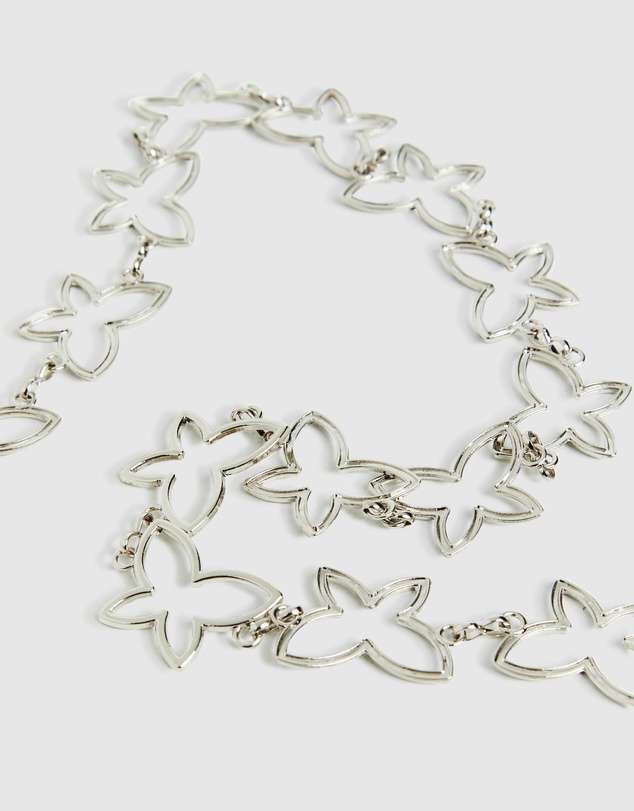 Neon Hart - Butterfly Chain Belt Silver