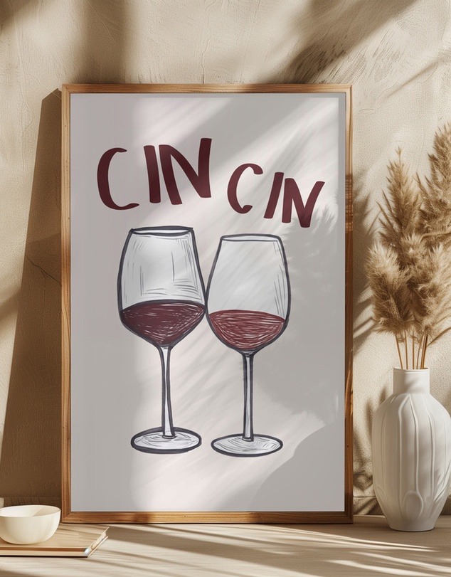 Olive et Oriel - Cin Cin by Andreas Magnusson Art Print