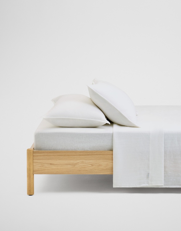 Country Road - Skye Linen Queen Flat Sheet