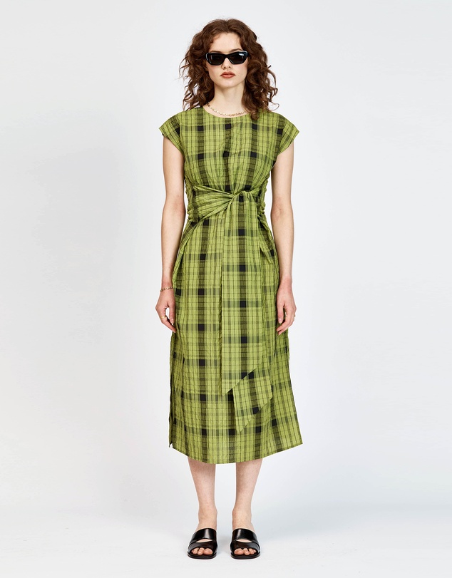 bul - Peron Dress Olive Black Check