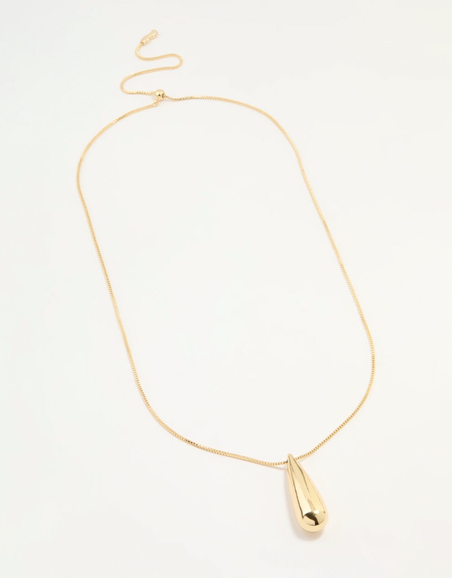 Lovisa - Gold Plated Teardrop Pendant Necklace