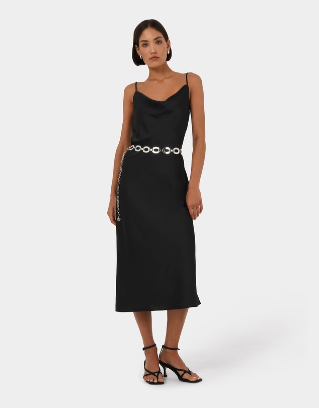 Forcast - Joy Satin Cowl Neck Dress