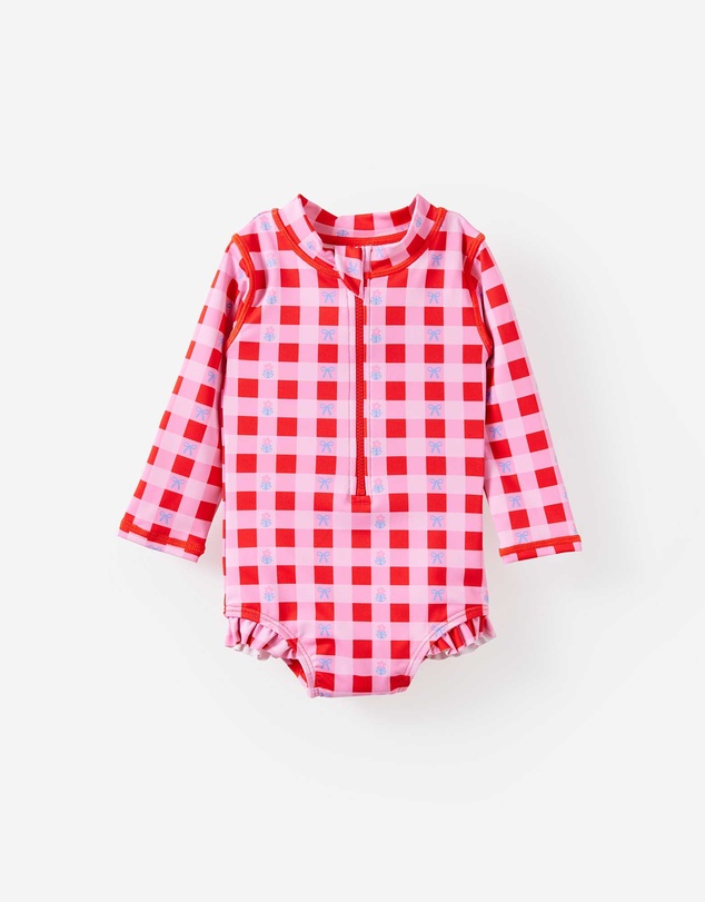 Cotton On Kids - Lucy Long Sleeve Ruffle Back Swimsuit