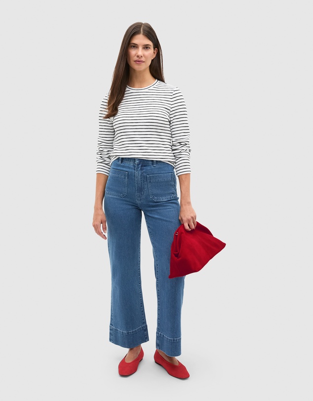 Seed Heritage - Self Stripe Textured Top