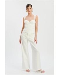 Bardot - Serafina Linen Mid Rise Pant