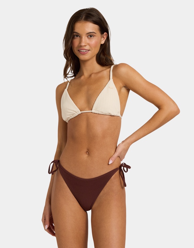 Roxy - Womens Palm Shadows Tie Side High Leg Cheeky Bikini Bottom