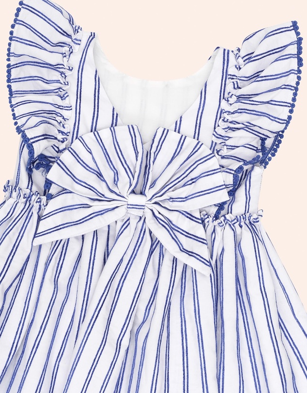 Huxbaby - Ocean Stripe Bow Back Dress - ICONIC EXCLUSIVE - Babies-Teens