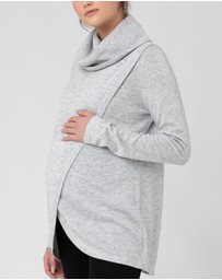 Ripe Maternity - Cowl Neck Nursing Knit