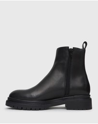 Betts - Indigo Leather Chelsea Ankle Boots