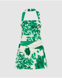 Shona Joy - Joni Halter Draped Mini Dress