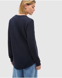 Seed Heritage - Micro Waffle Crew Neck Top