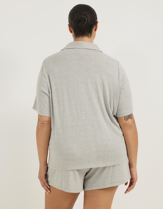 Atmos&Here Curvy - Darcey Soft Ribbed Short Sleeve Pyjama Set
