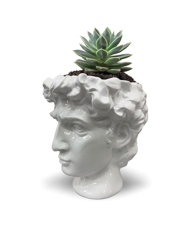 Urban Attitude - Urban Attitude David Head Planter - Matte White