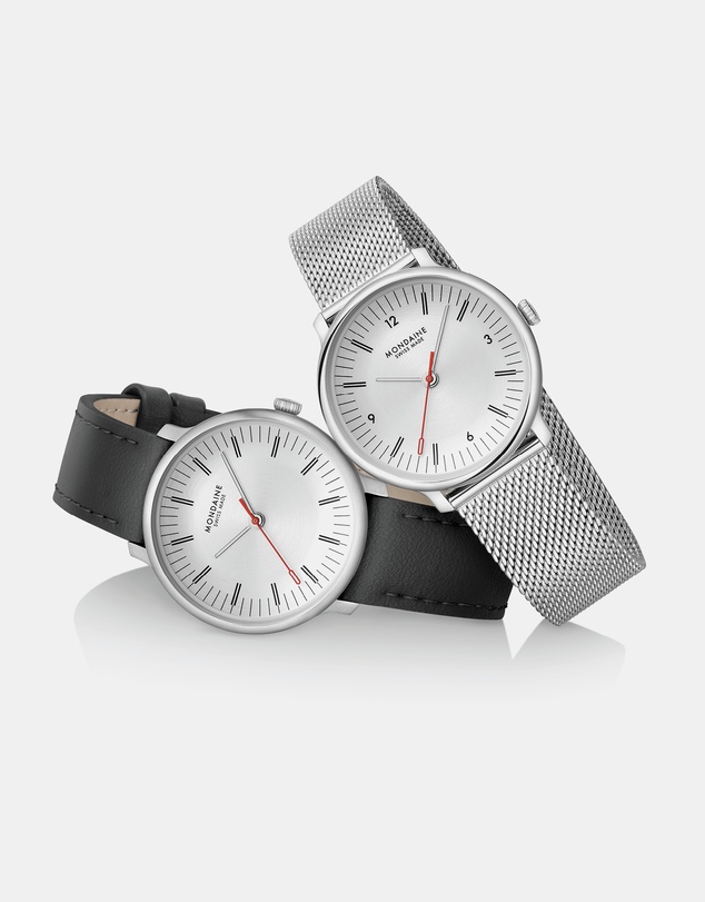 Mondaine - Mondaine Doppio Stainless Steel 33mm Watch