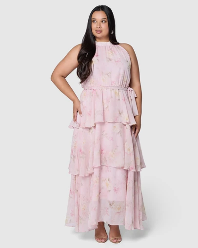 Pink Dusk by Curve Project - Adore Maxi Dress