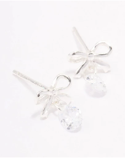 Lovisa - Sterling Silver Bow & Pear Drop Earrings