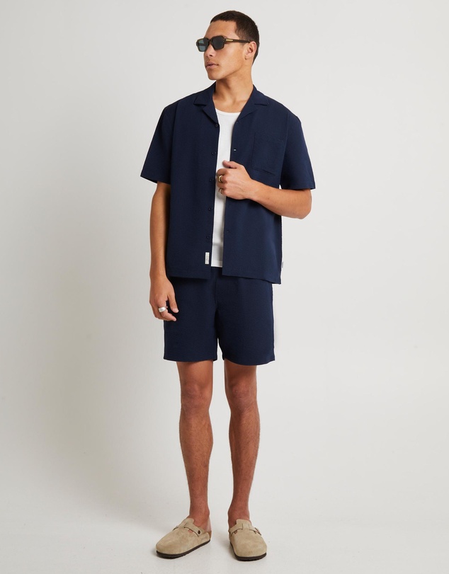 Arvust - Seersucker Shorts Sleeve Resort Shirt