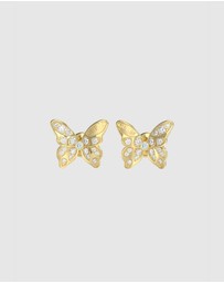 GUESS - GUESS Gold-Tone Butterfly Studs