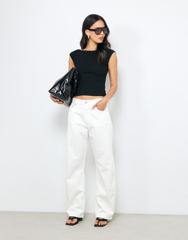 AERE - Mid Rise Curve Leg Jeans